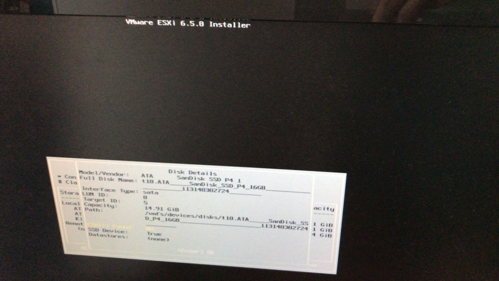 Install ESXi6.5 on SM300 Fail1