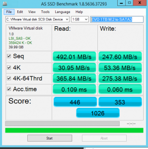 SM E300 Evo 1TB M.2 to SATA MBps